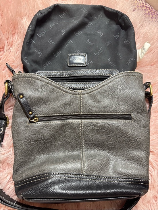 b.o.c. Handbags - b.o.c. Gray and Black Leather Crossbody Bag